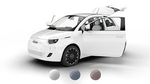 3D Fiat 500 2021 HQ 3d model
