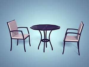 3d patio table model