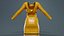Robe brillante à dos croisé remasterisée