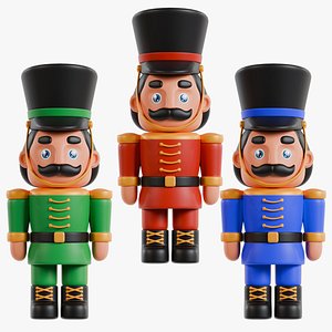 3D Cute Nutcracker Soldier Guard model