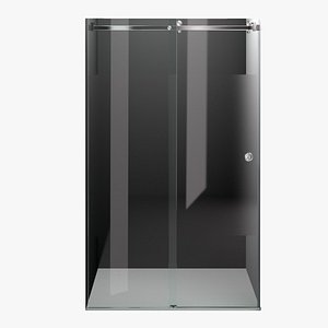 Shower cabin partition in a straight line