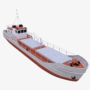 Small Inland Cargo Vessel model