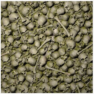 Pile of bones with moss 3D model