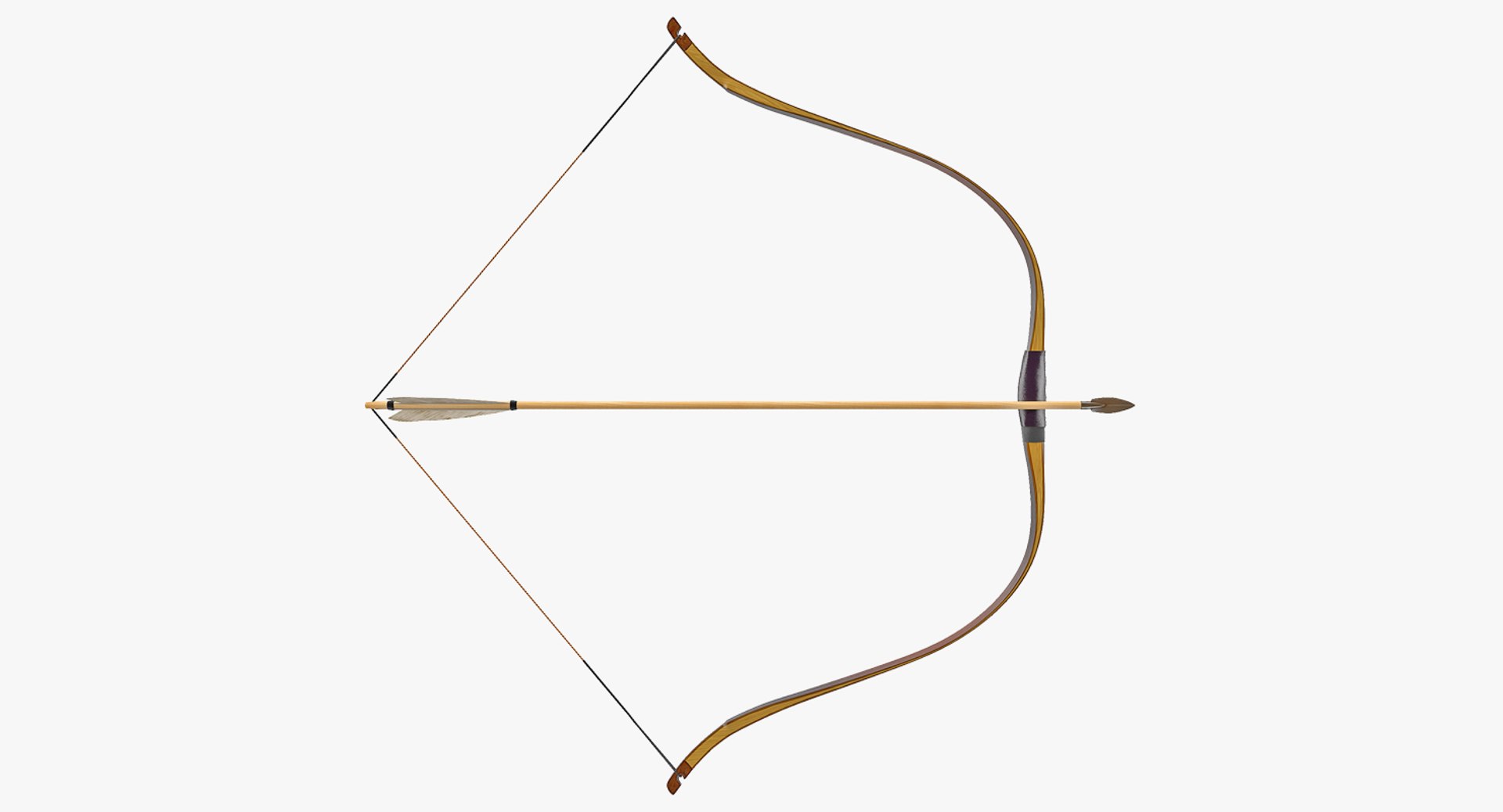 Bow with Arrow 3D model preview