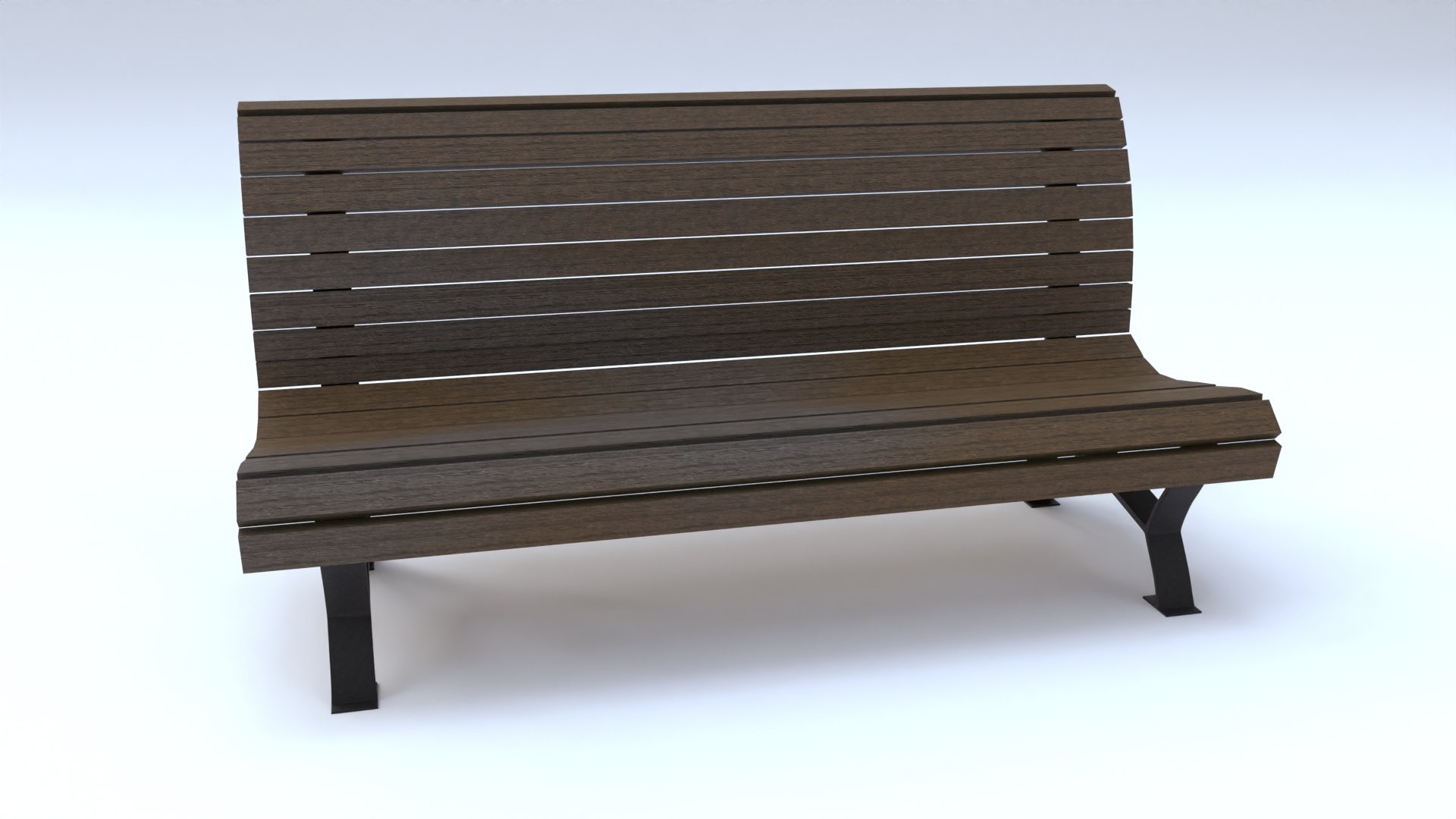 Wooden Park Bench 3D Model - TurboSquid 2063690