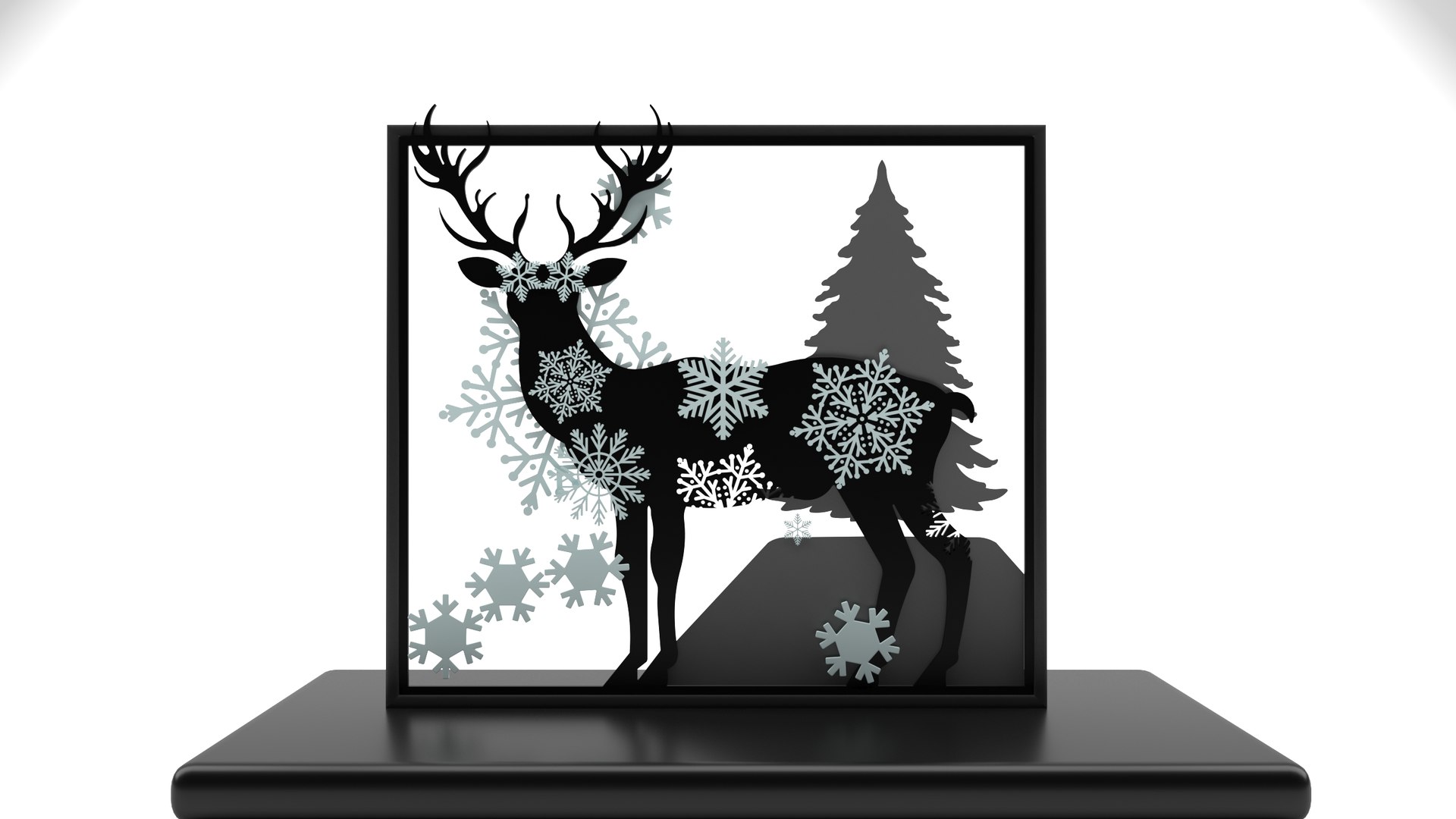 Christmas Snow Frame 3D - TurboSquid 2000207