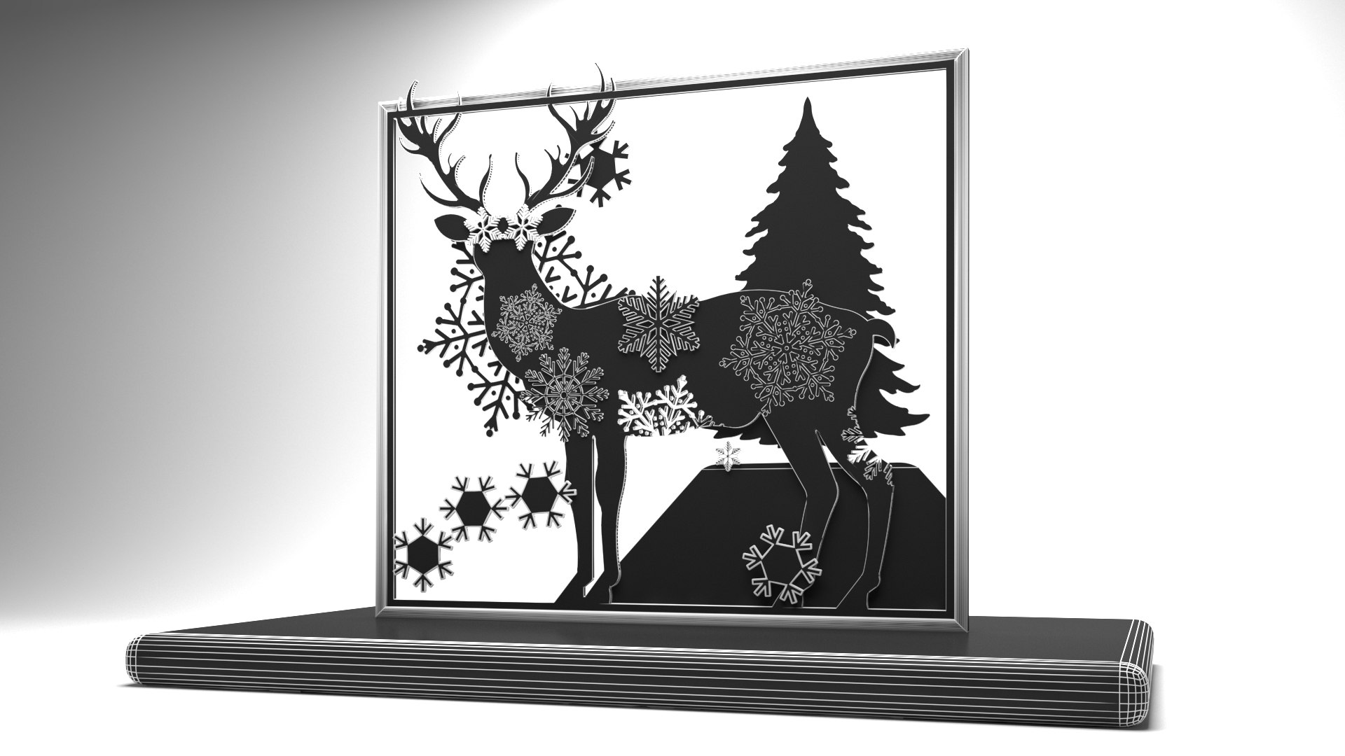 Christmas Snow Frame 3D - TurboSquid 2000207