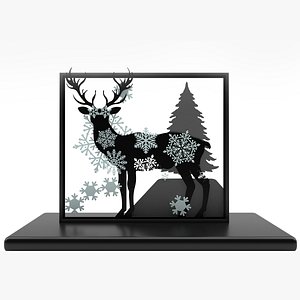 christmas snow frame 3D