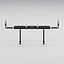 Mitre Saw Stand with Bored Mount Bars and Axle-Supported Rollers