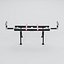 Mitre Saw Stand with Bored Mount Bars and Axle-Supported Rollers