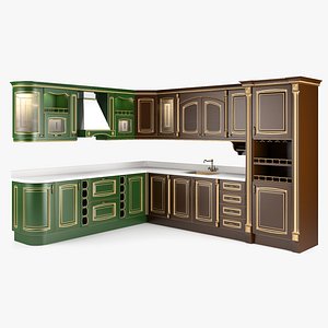 Luxury Italian Classic Kitchen Cabinet Set