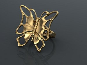 butterfly ring 3D