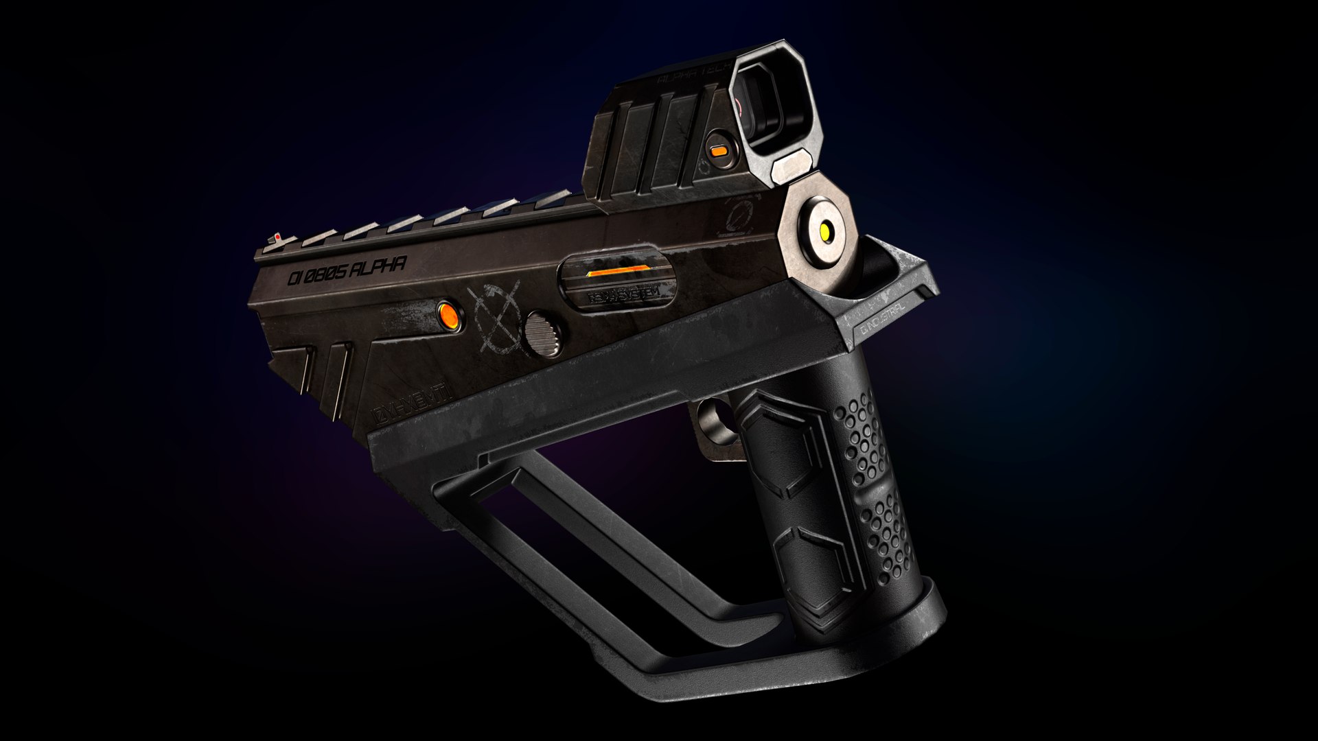 Sci-fi handgun model https://p.turbosquid.com/ts-thumb/bG/SmaPgy/bT/3/png/1667257662/1920x1080/fit_q87/d6a5b78919719c2897d3ad78c03c2b9d88fc64cf/3.jpg