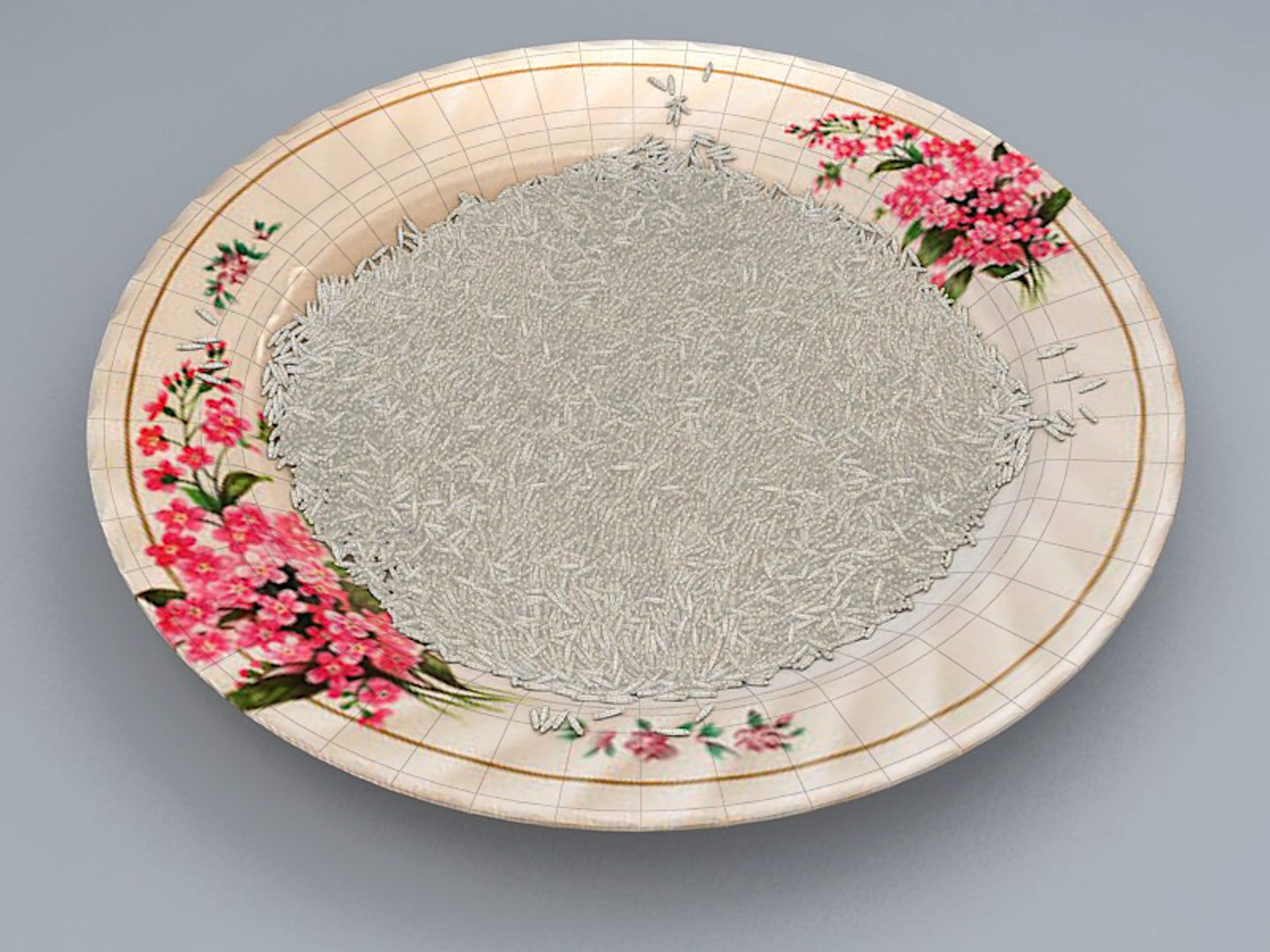3d Dish Rice Model