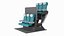 Double-Decker Aircraft Seat Structure Turquoise