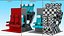 Double-Decker Aircraft Seat Structure Turquoise