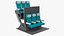 Double-Decker Aircraft Seat Structure Turquoise