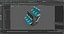 Double-Decker Aircraft Seat Structure Turquoise
