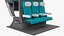 Double-Decker Aircraft Seat Structure Turquoise