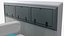 Double-Decker Aircraft Seat Structure Turquoise