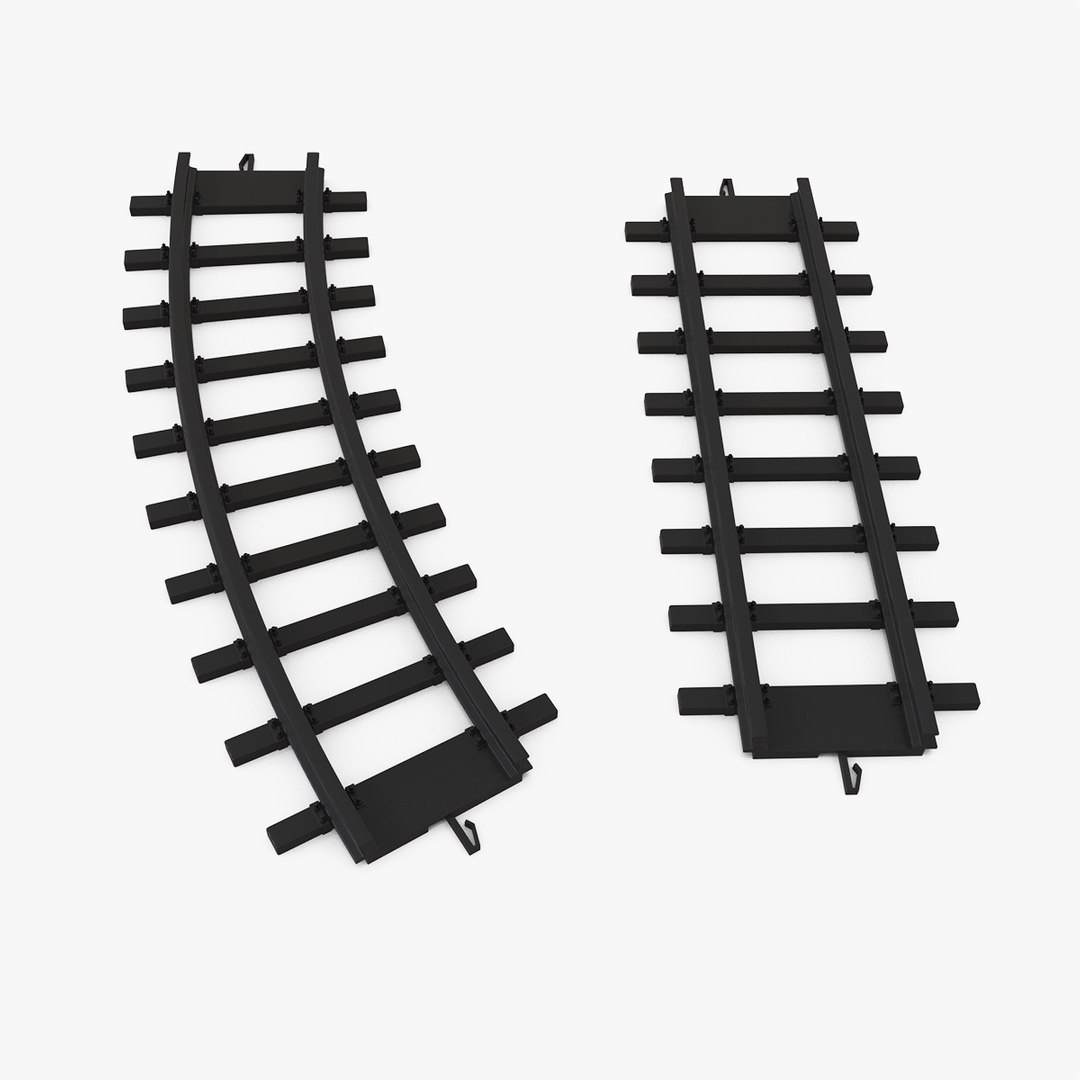 Toy Rails 3D Models Set 3D model preview