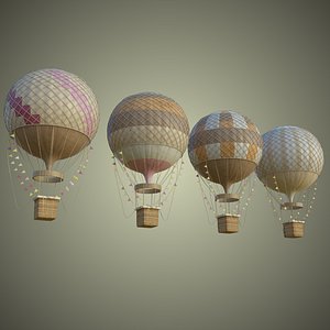 3D model hot air ballon