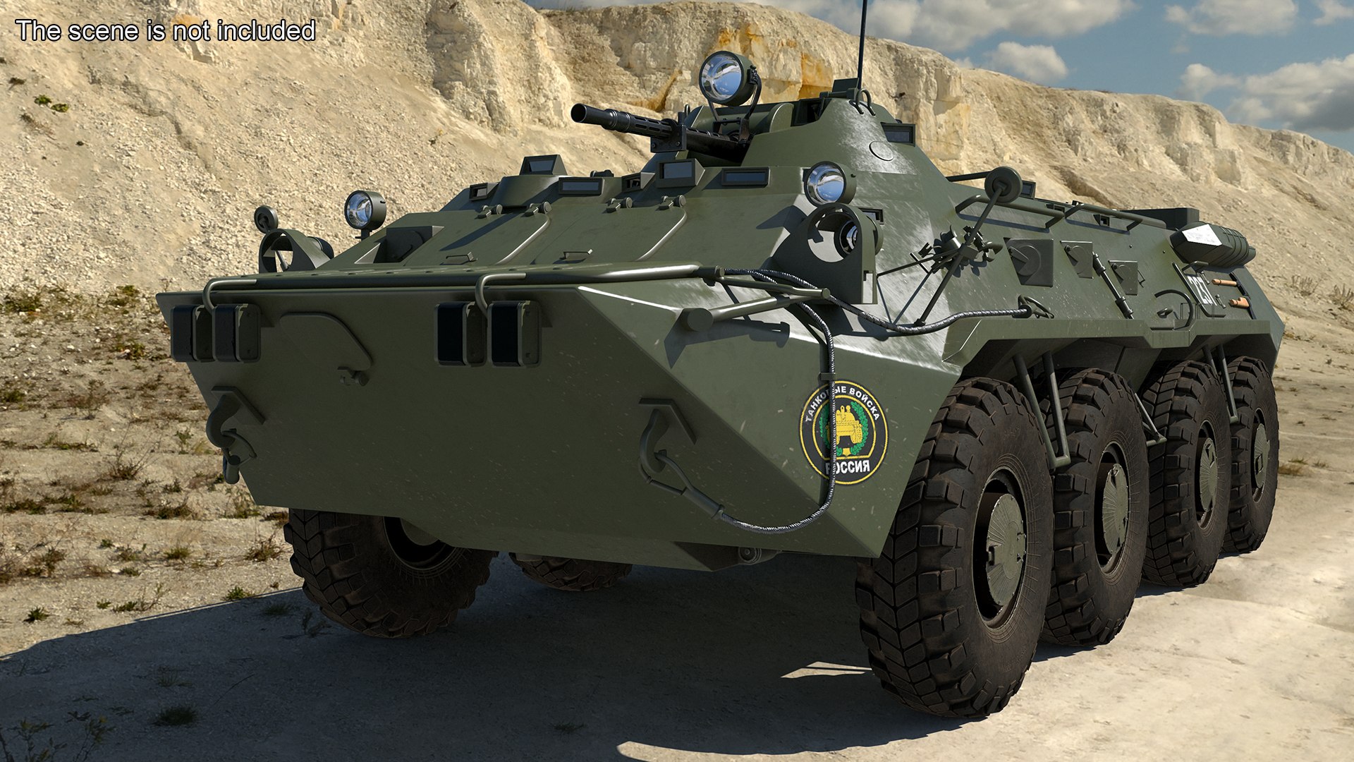 Military Armored Personnel Carrier BTR-80 3D Model - TurboSquid 2387466