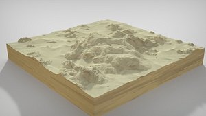 3D The Desert Giants Heart - Environment for game or animation model