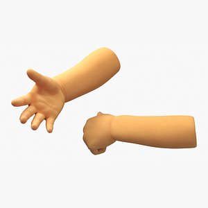 Asian Baby Hands Rigged for Cinema 4D