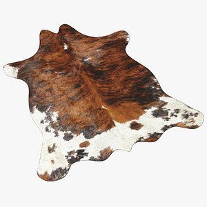 Cowhide Rug Light Brown and White 3D model