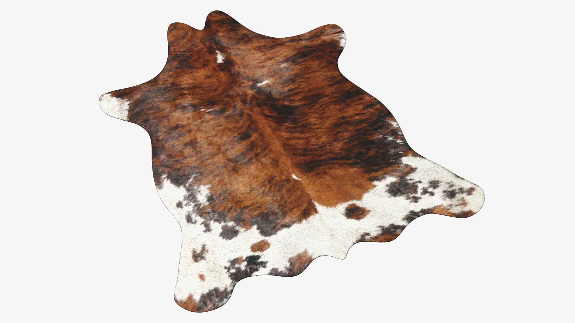 Cowhide Rug Light Brown and White 3D model preview