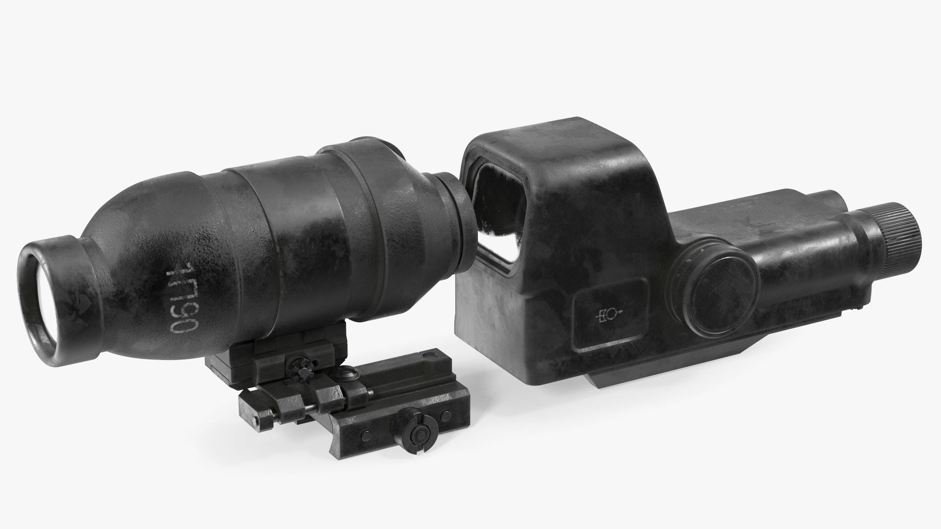 Shabby Optical Sight for Assault Rifle 3D model preview