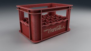 old beverage crate red 3D