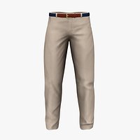 Men Chino Khaki Pants With Belt