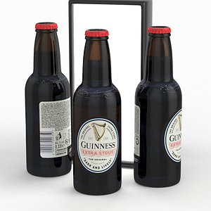 3D model Beer Bottle Guinness Extra Stout 330ml 2021