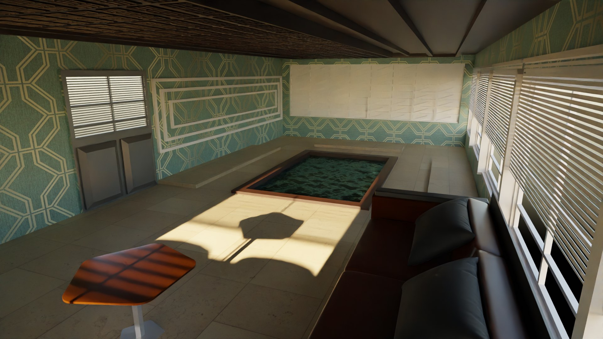 3D Pool House interior - TurboSquid 2159632