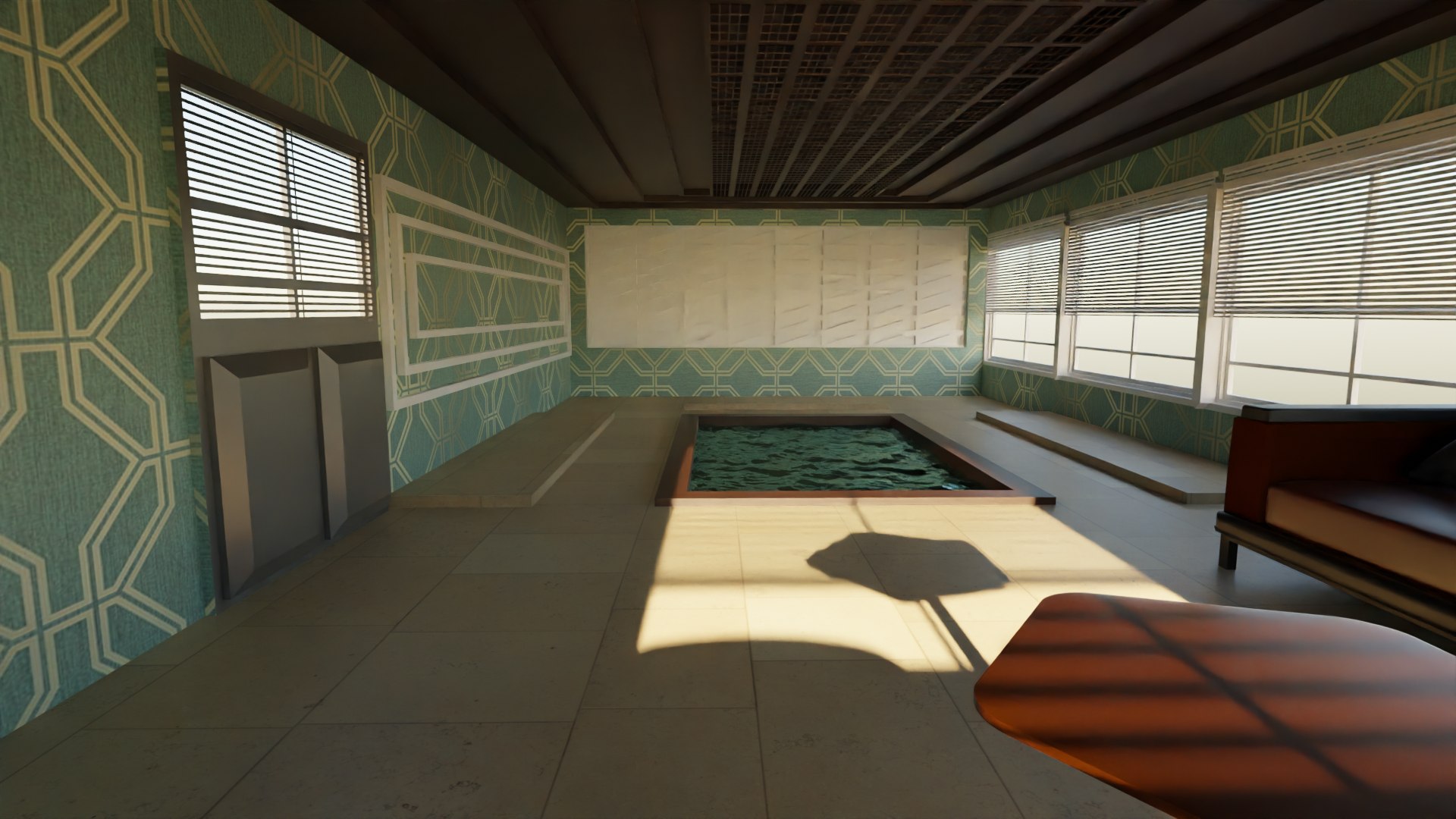 3D Pool House interior - TurboSquid 2159632