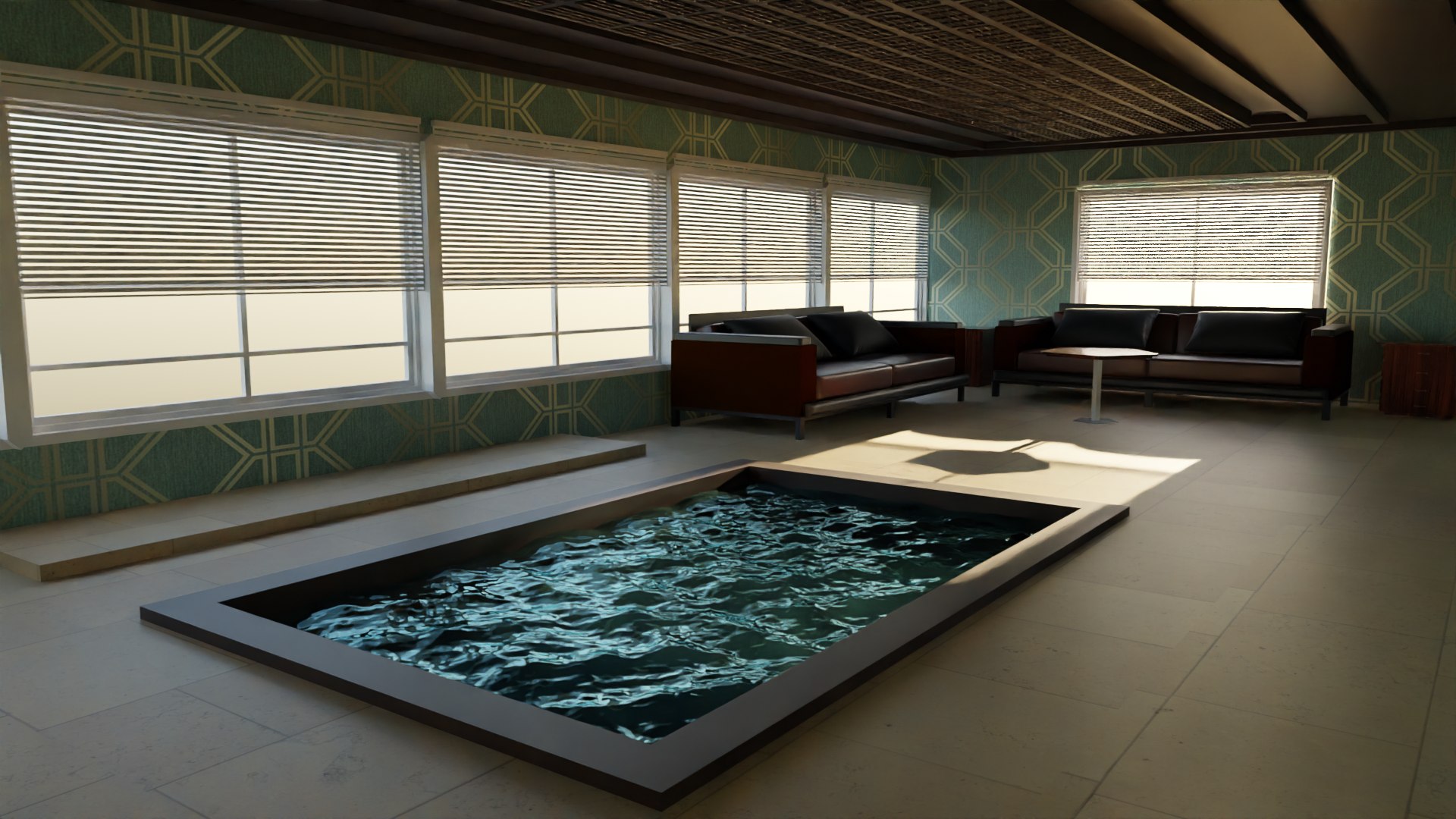 3D Pool House interior - TurboSquid 2159632