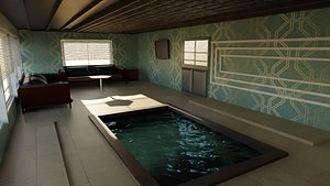 3D Pool House interior