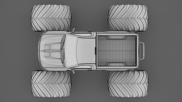 Monster truck chevrolet silverado 3D model - TurboSquid 1305339