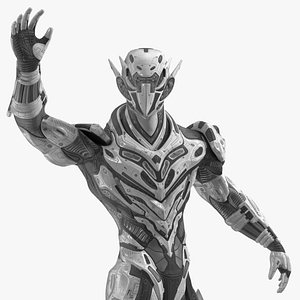Sci-Fi Combat Robot Character Rigged