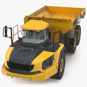 Articulated Dump Truck Dirty Rigged