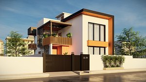 Modern G1 House Realistic Architectural 3D Model 3D