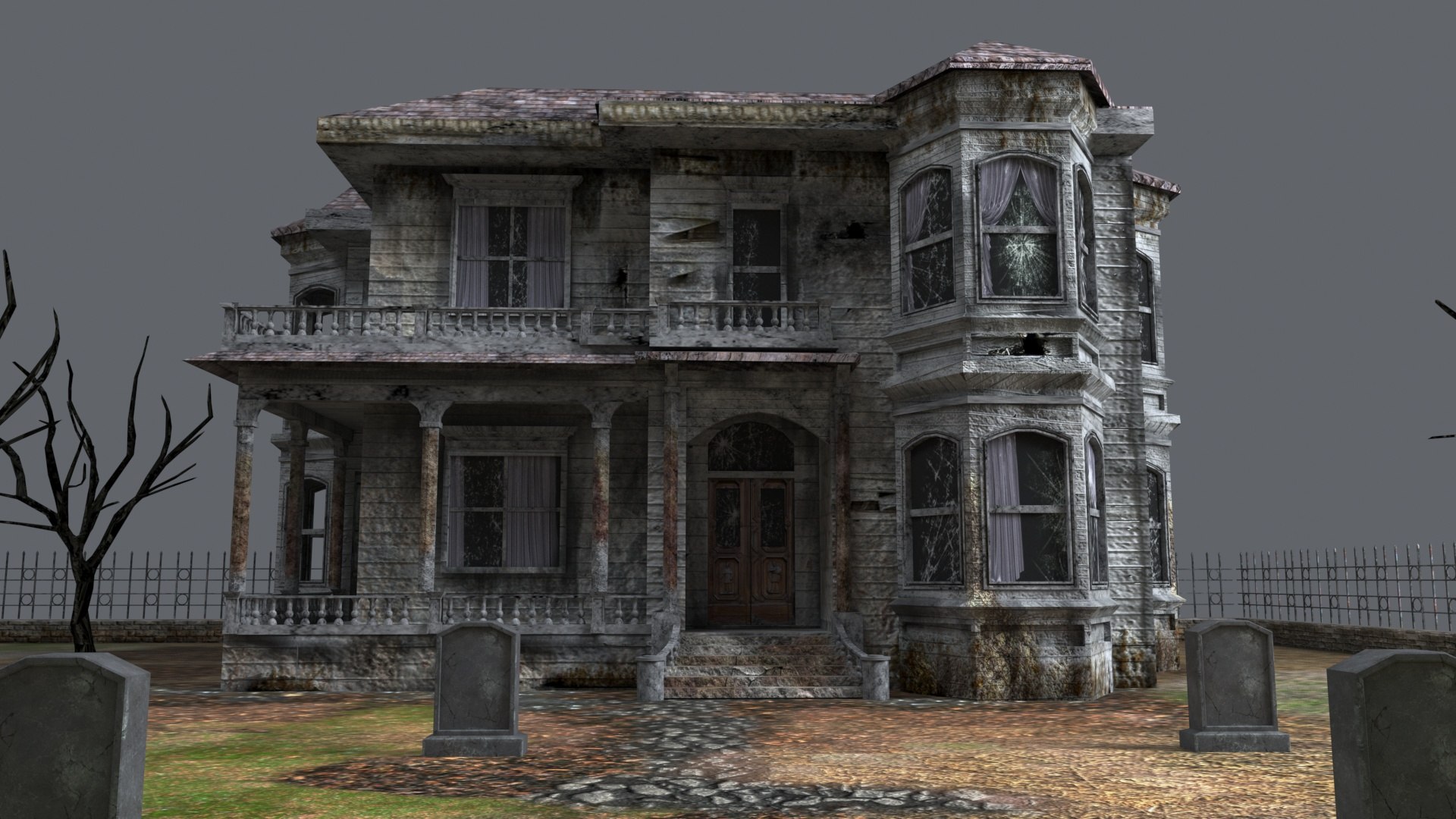 Haunted house model - TurboSquid 1352363