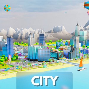 3D Low Poly Stylized City Pack
