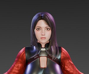 Dia Stylized Female Character Fully Rigged Blender 3D model