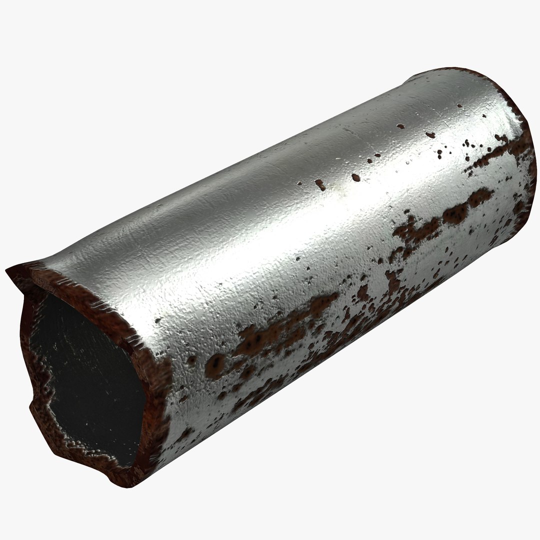 Broken Iron Pipe 2 3D model preview