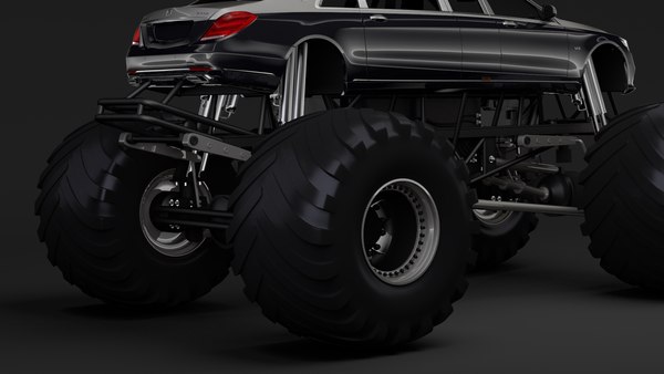 3D monster truck mercedes maybach model - TurboSquid 1307597