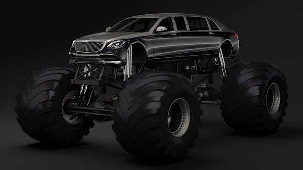 3D monster truck mercedes maybach model - TurboSquid 1307597