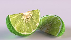 lime food fruit 3D model